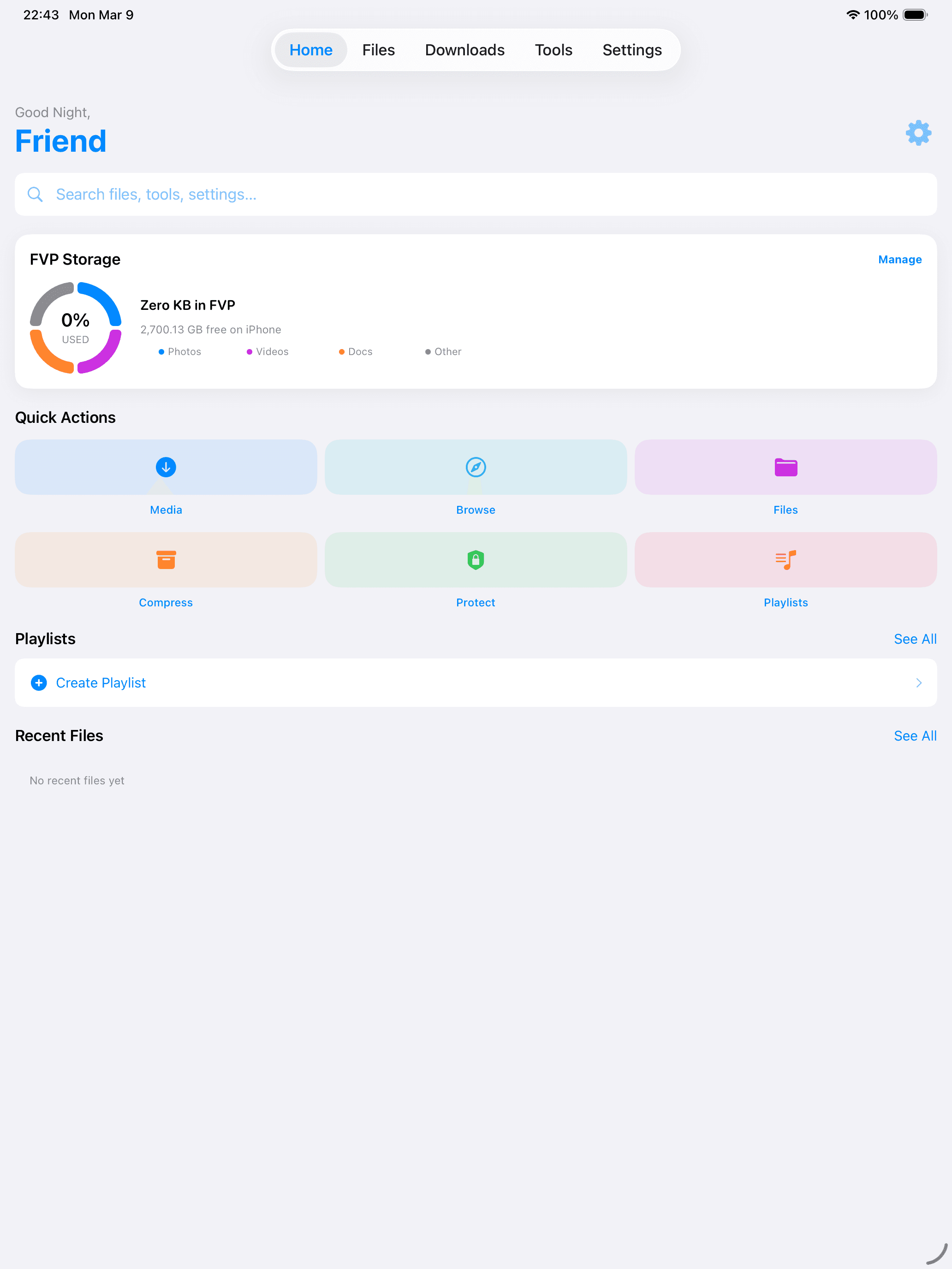 iPad Home Light screenshot