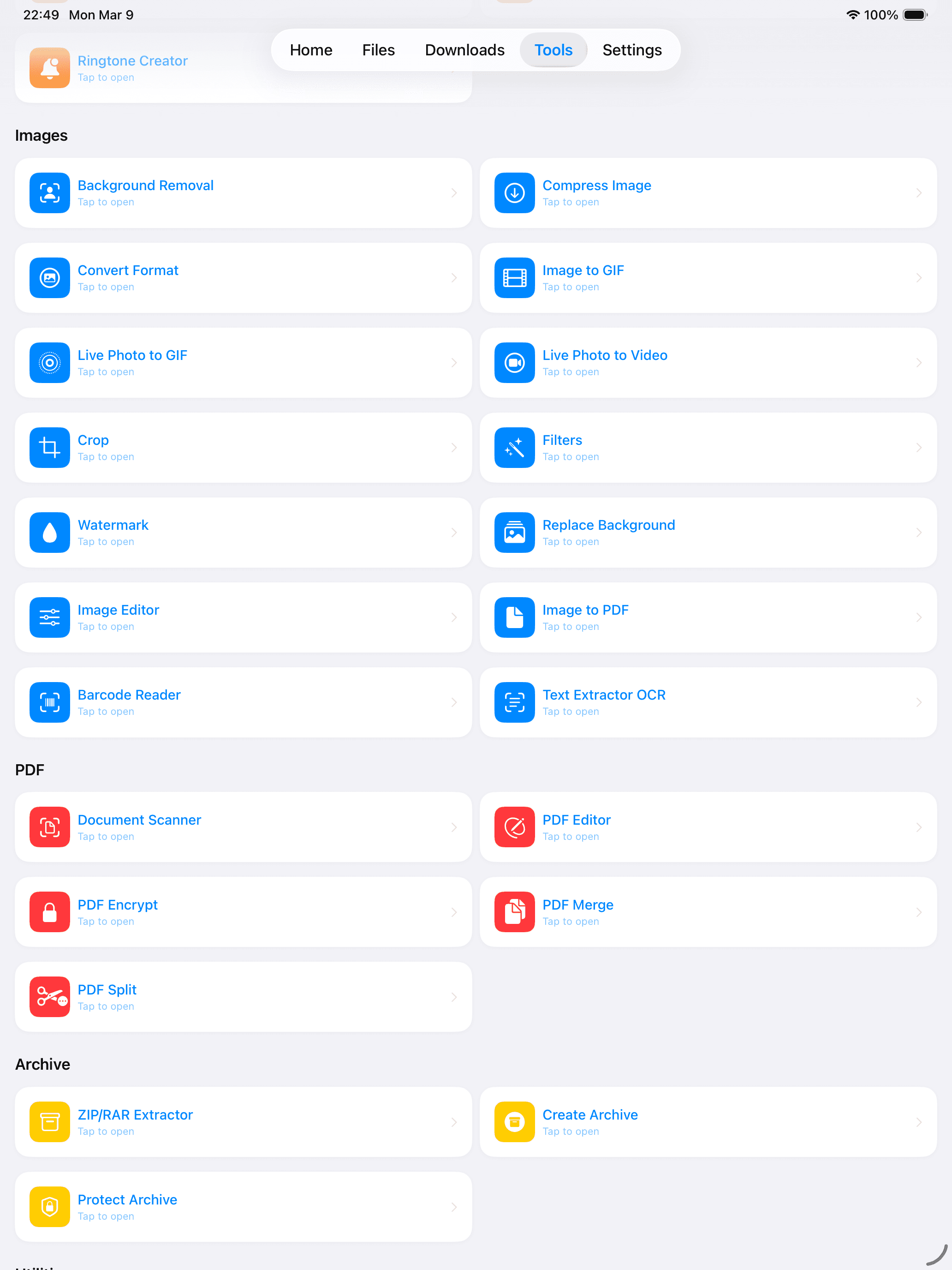iPad Workspace 2 Light screenshot