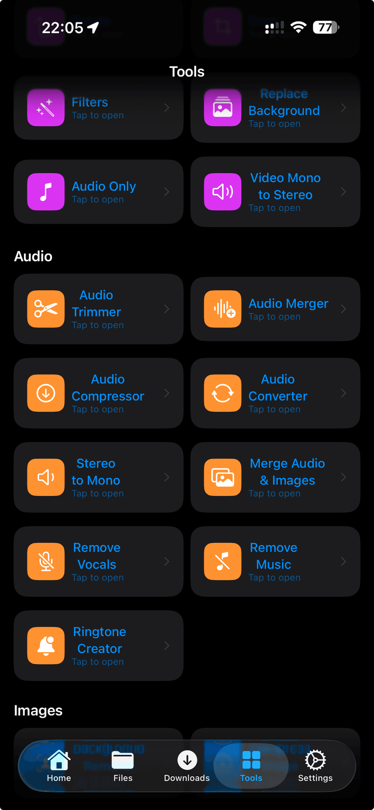 Tools - Audio Dark screenshot