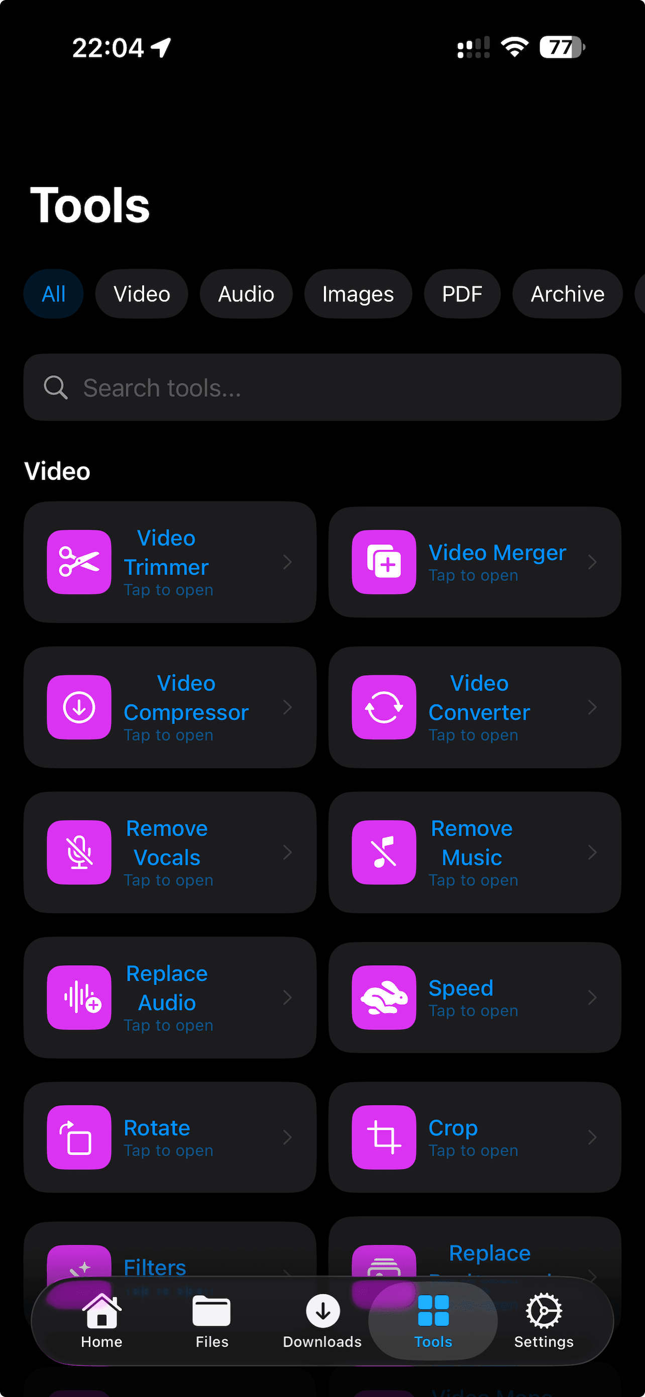 Tools - Video Dark screenshot